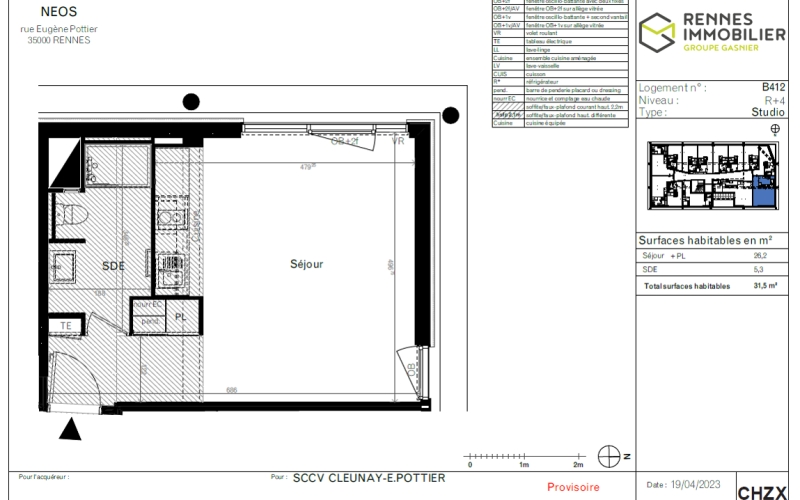 
Appartement NEUF proche du centre de Rennes
 - Photo 1